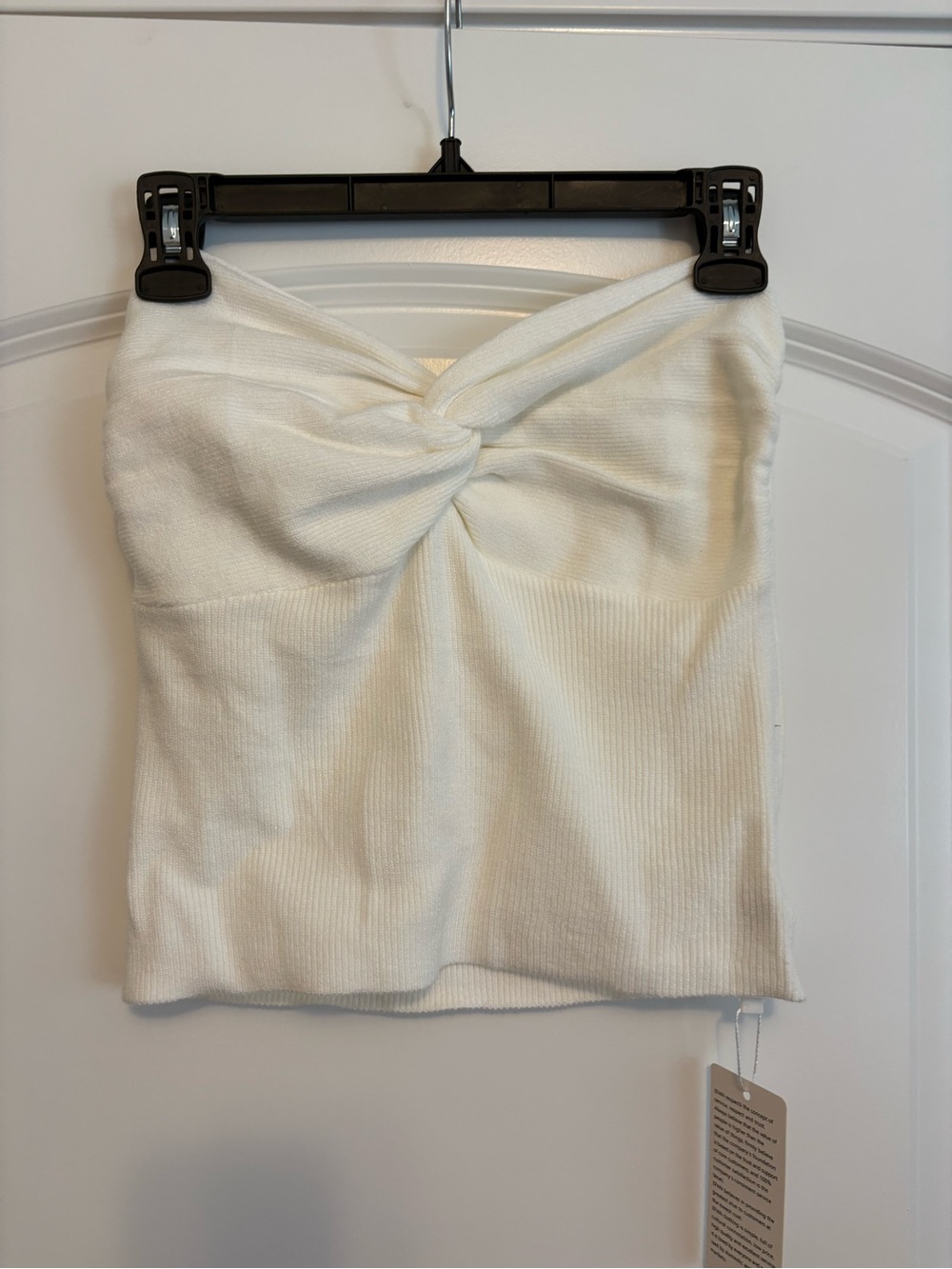 NWT’s- White Twist Front Knit Women's Tube Top